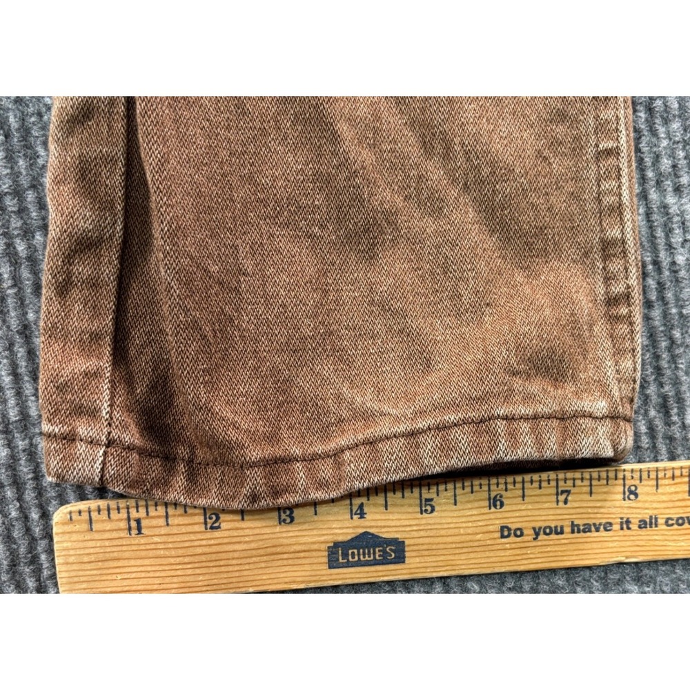 Wrangler Cowboy Cut Jeans 37x29.5 Brown Y2K Western Rodeo Distressed - Picture 7 of 11